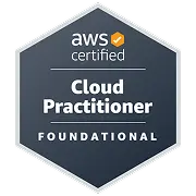Odznaka certyfikacji AWS Cloud Practitioner
