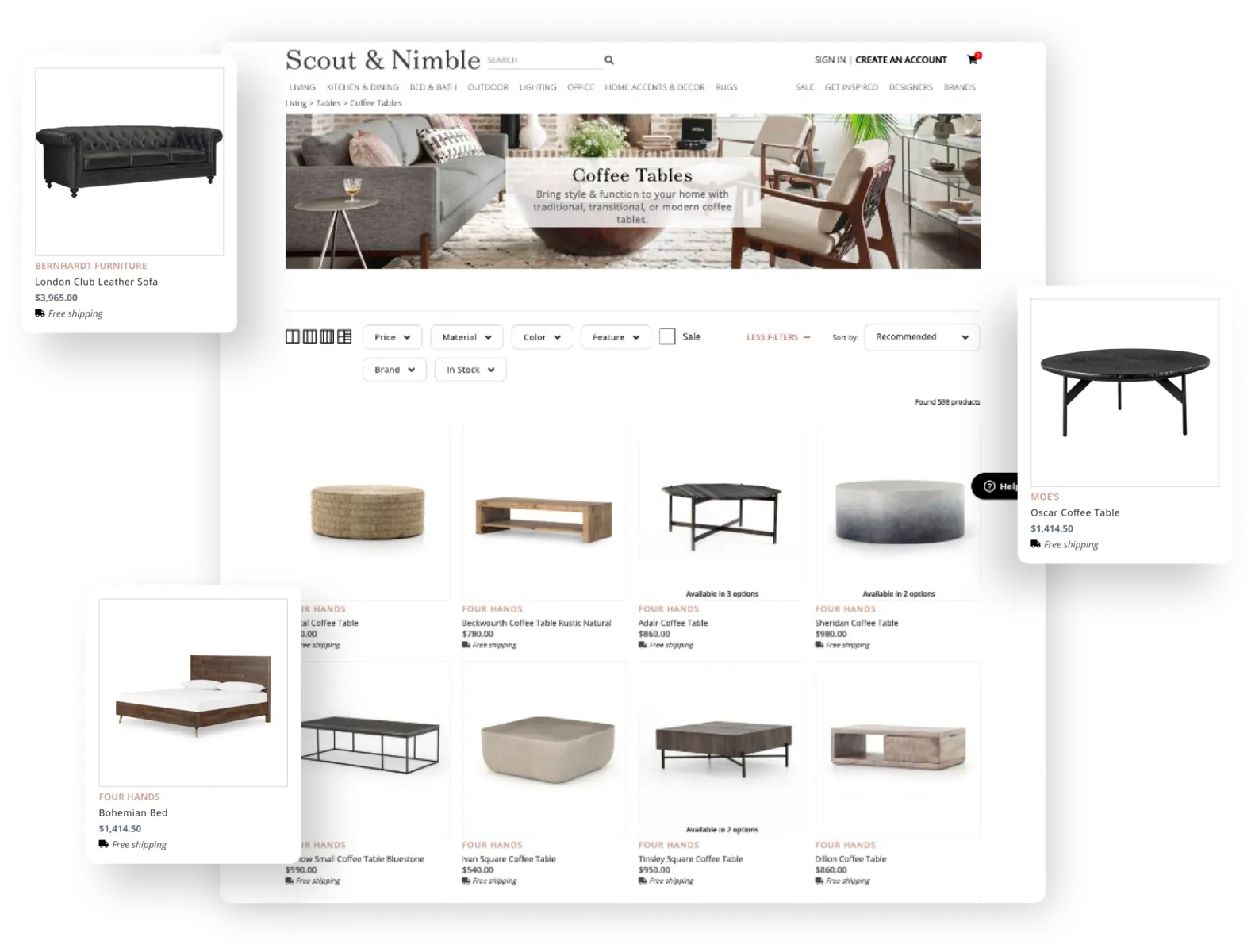A view of the Scout & Nimble website