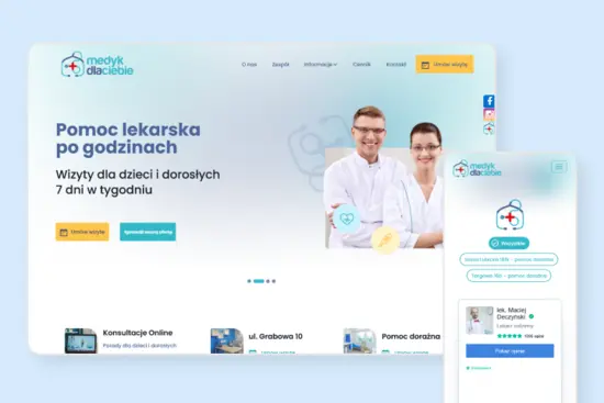 Widok strony Medyk Dla Ciebie